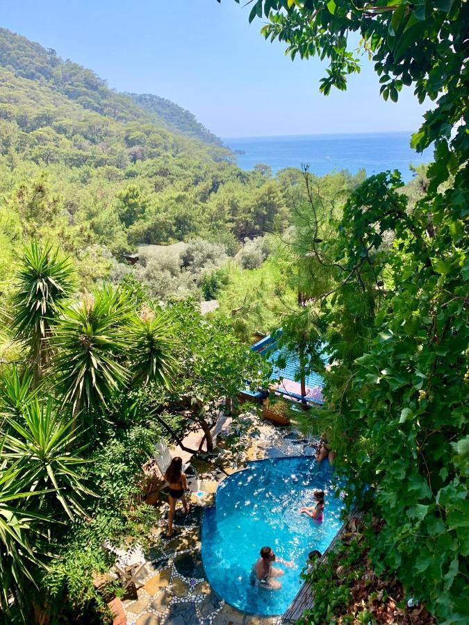 Bamboo Bungalow With Sea View In Kabak Bay, Oeluedeniz Фетхие Экстерьер фото
